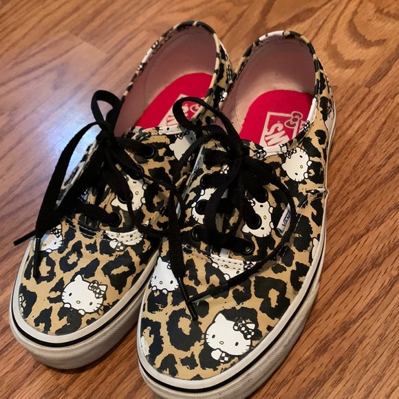 Vans | Shoes | Authentic Vans Hello Kitty Leopard Tan Size 75 | Poshmark